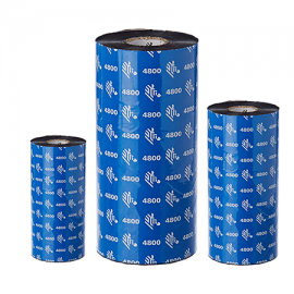 Carton de 12 rubans transfert thermique resine Zebra 4800-220mmx450m-12E